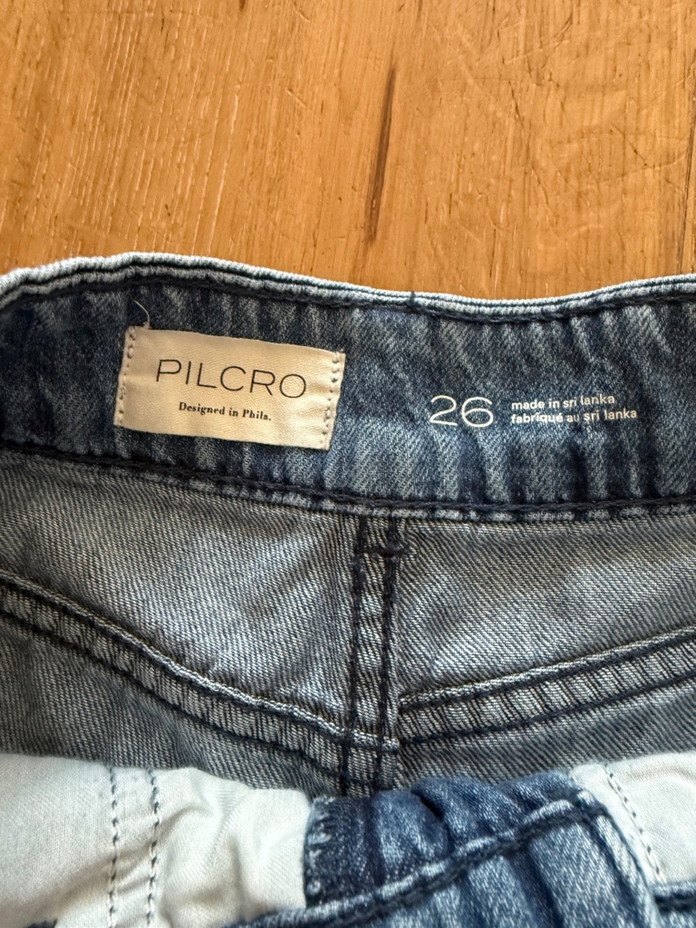 Pilcro Wide-Leg Light Blue Denim Jumpsuit Pants - Picture 5 of 6
